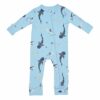 Kyte BABY Zippered Romper in Stream Shark