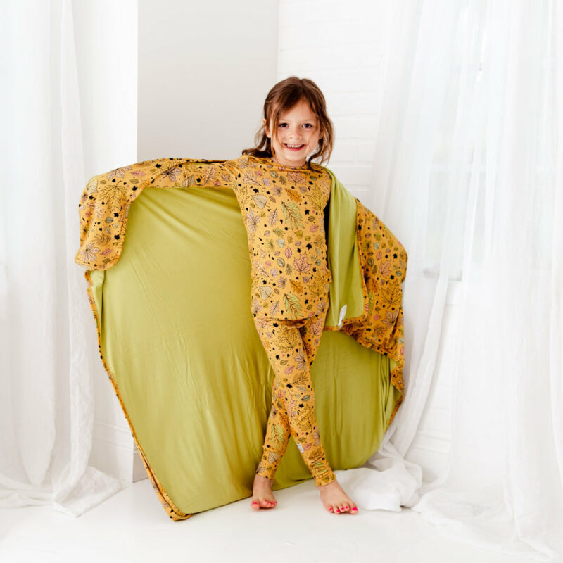 Don't Rake Me Up Bamboo Viscose Reversible Blanket from Dream Jamms