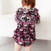 Bad to the Bows Bamboo Viscose Long-Sleeve Bubble Romper from Dream Jamms