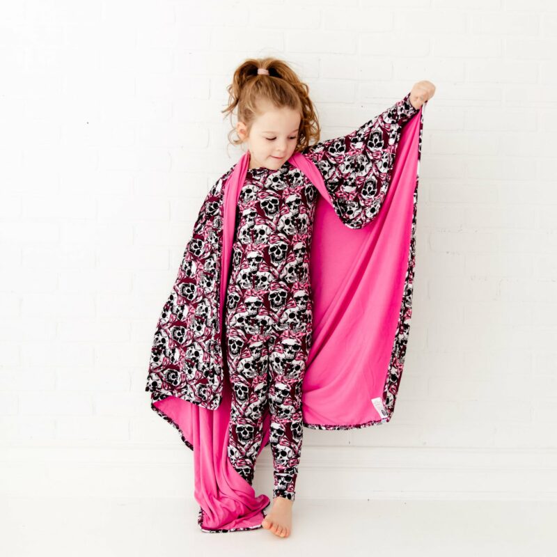 Bad to the Bows Bamboo Viscose Reversible Blanket from Dreamiere