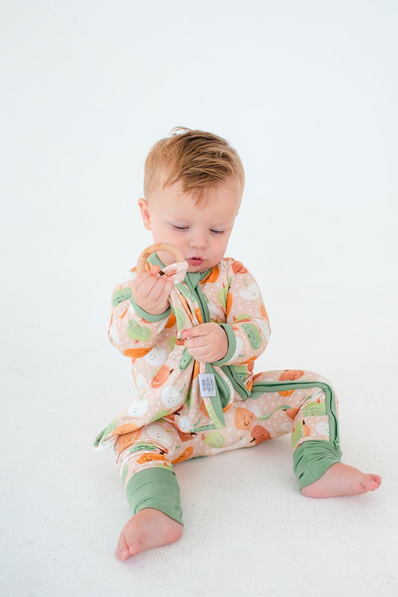 Hazel Bamboo Viscose Lovey with Teething Ring from Birdie Bean