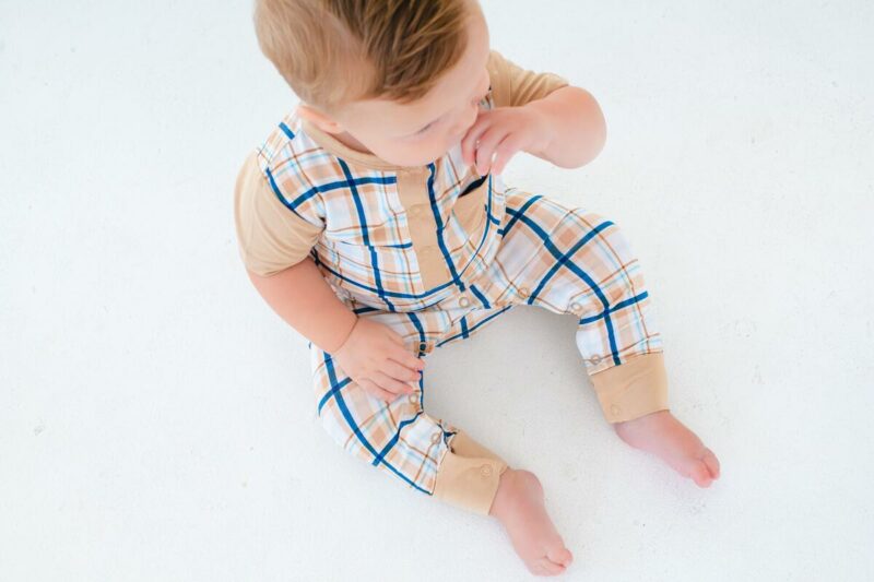 Scout Bamboo Viscose Snap Romper from Birdie Bean