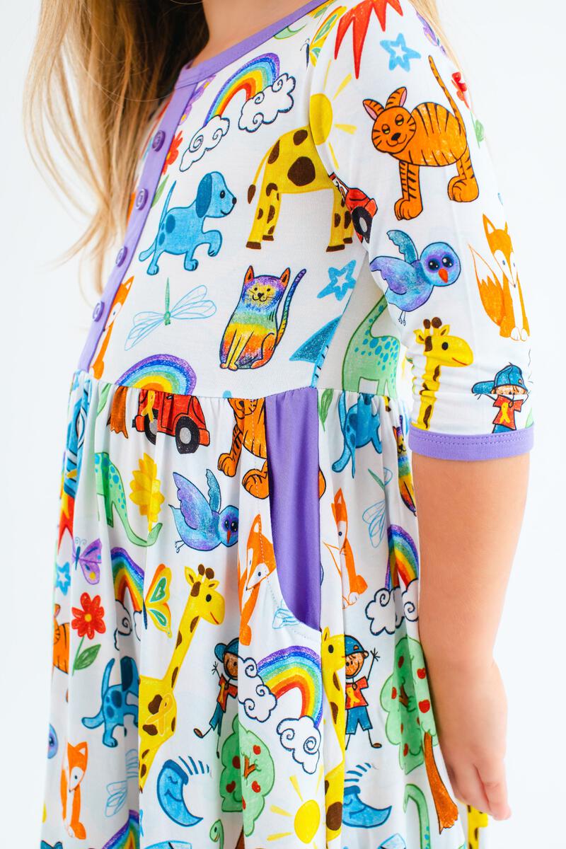 Hope Bamboo Viscose Birdie Dress available at Blossom