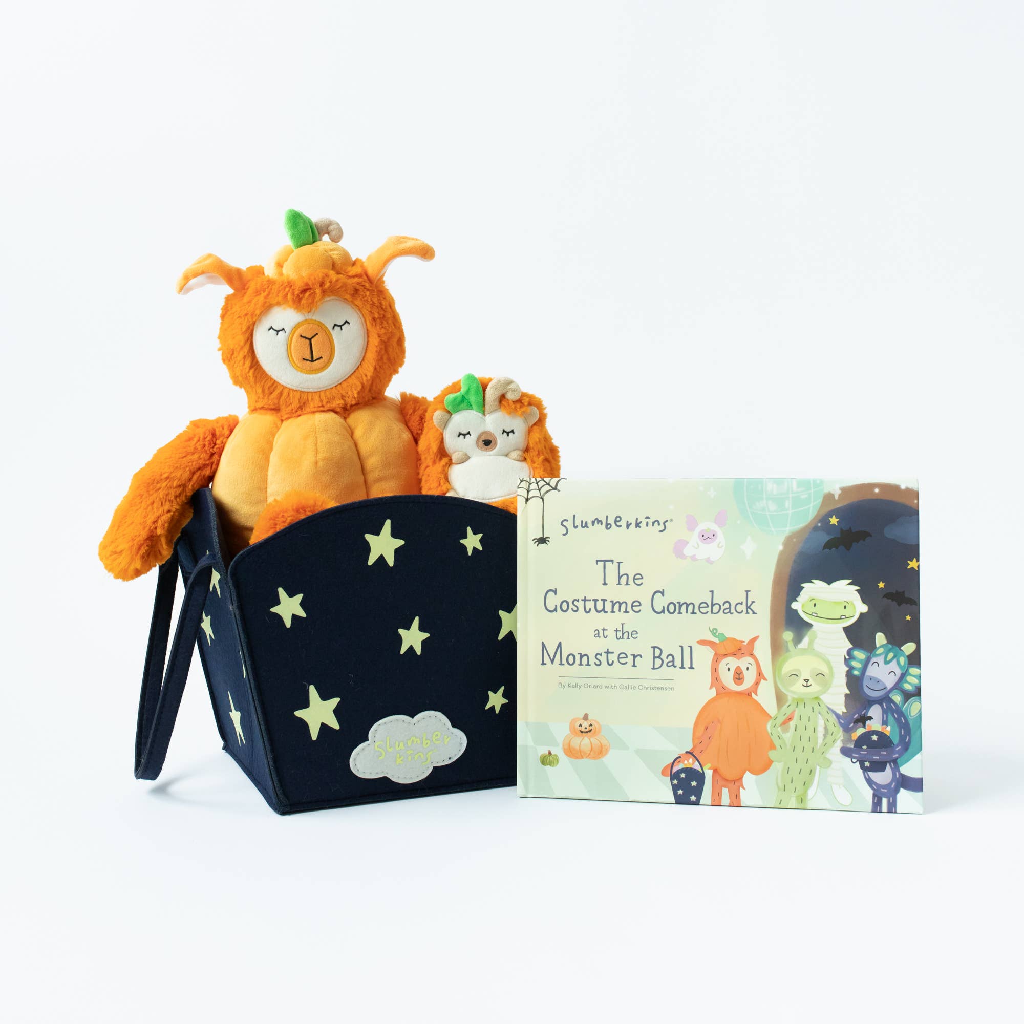 Slumberkins Inc. Pumpkin Alpaca Kin Boo Basket Bundle