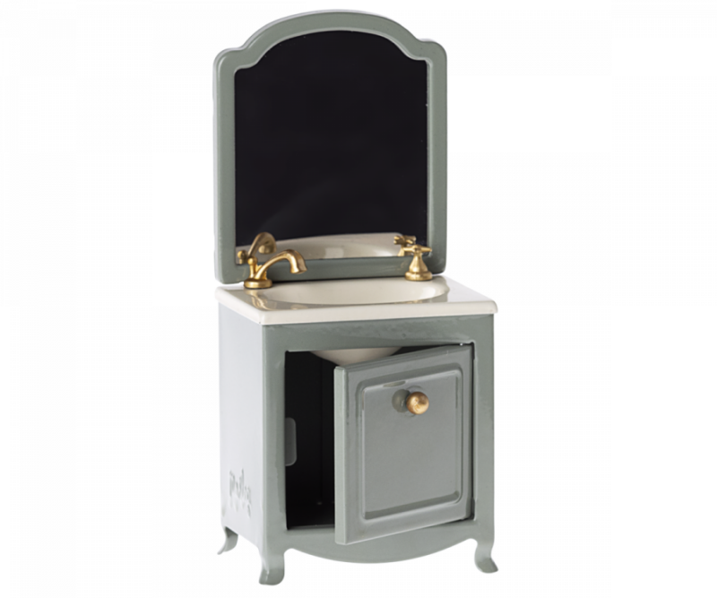 Sink Cabinet with Mirror for Mouse in Dark Mint from Maileg