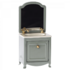 Maileg Sink Cabinet with Mirror for Mouse in Dark Mint