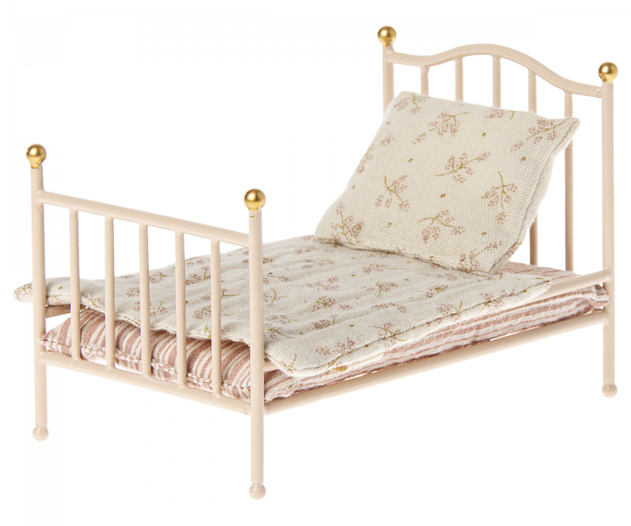Vintage Bed for Mouse in Rose from Maileg