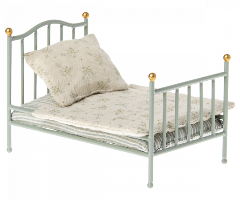 Maileg Vintage Bed for Mouse in Mint