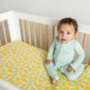 Lemons Bamboo Viscose Fitted Crib Sheet made by Little Sleepies