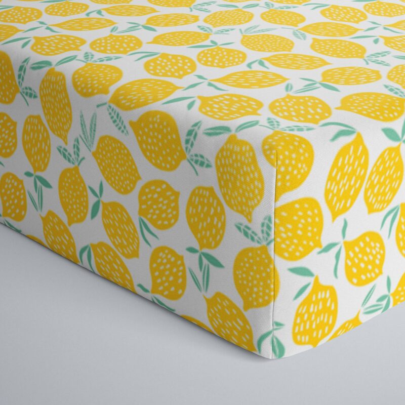 Little Sleepies Lemons Bamboo Viscose Fitted Mini Crib Sheet