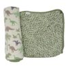 Sweet Bamboo Green Dino Bamboo Big Kid Blanket