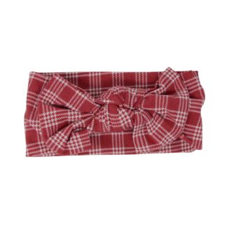 Sweet Bamboo Red Tartan Baby Bow