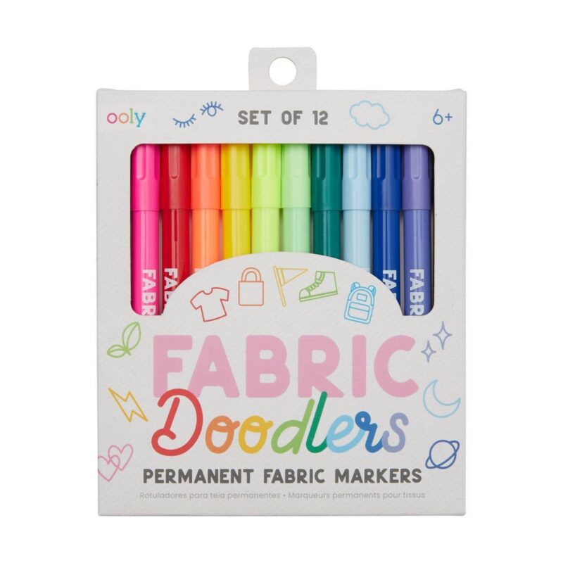 Ooly Fabric Doodle Markers Set of 12