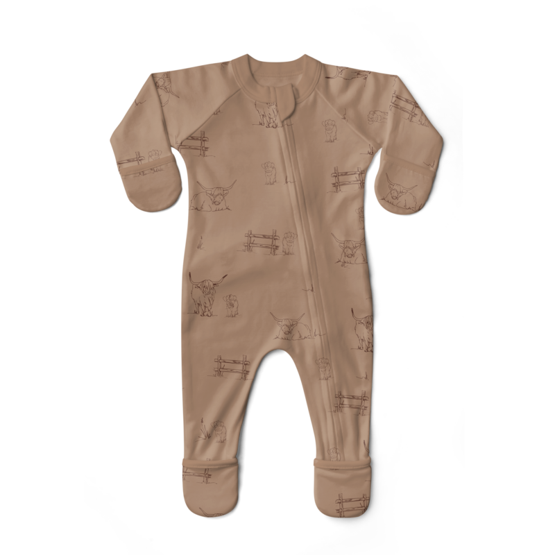 Highland Bamboo Viscose Organic Cotton Footie