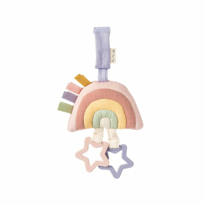 Itzy Ritzy Ritzy Jingle Pink Rainbow Attachable Travel Toy