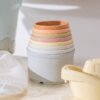 Coco Village Bath Toy Organizer Set With Stackable Cups and Boats