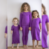 Purple Haze Ribbed Bamboo Viscose Little Loungie Dress from Hanlyn Collective