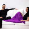 Purple Haze Ribbed Bamboo Viscose Adult Dulcet Blanket from Hanlyn Collective