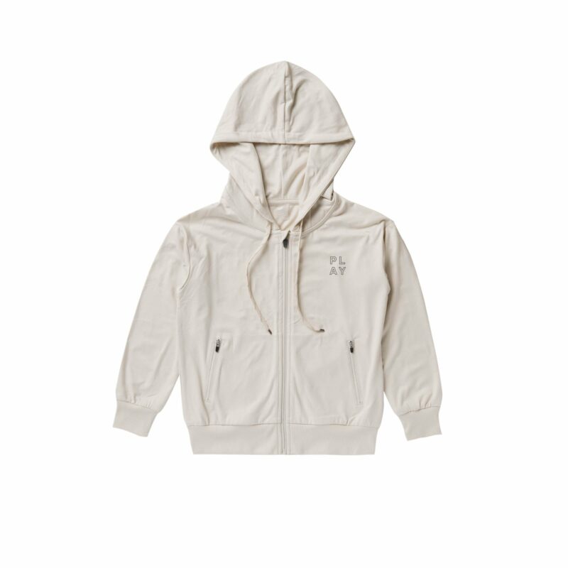 Zip-Up Tech Hoodie In Stone