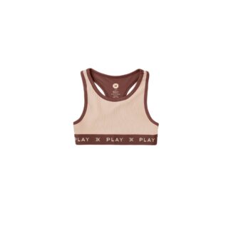 Play X Play Play Sports Bra In Blush Ribbed