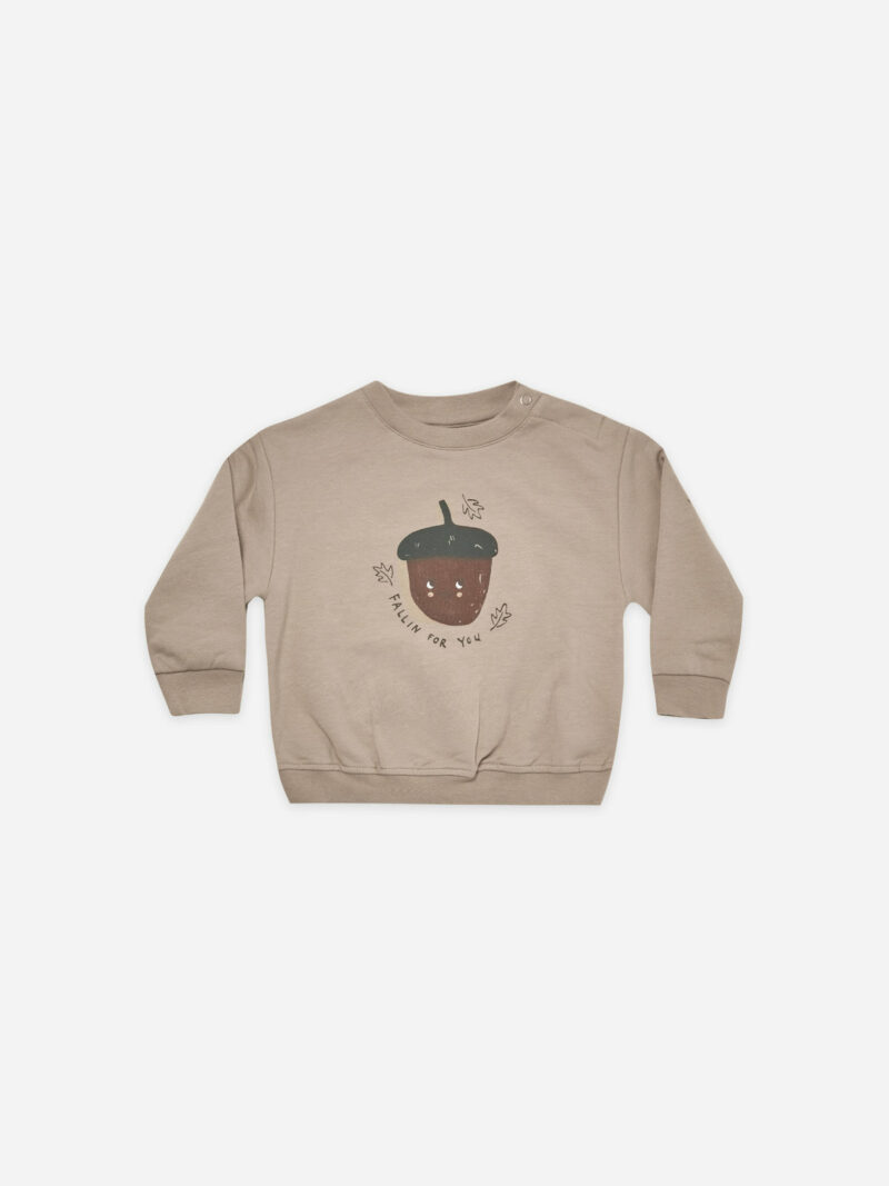 Quincy Mae Fleece Sweatshirt In Acorn