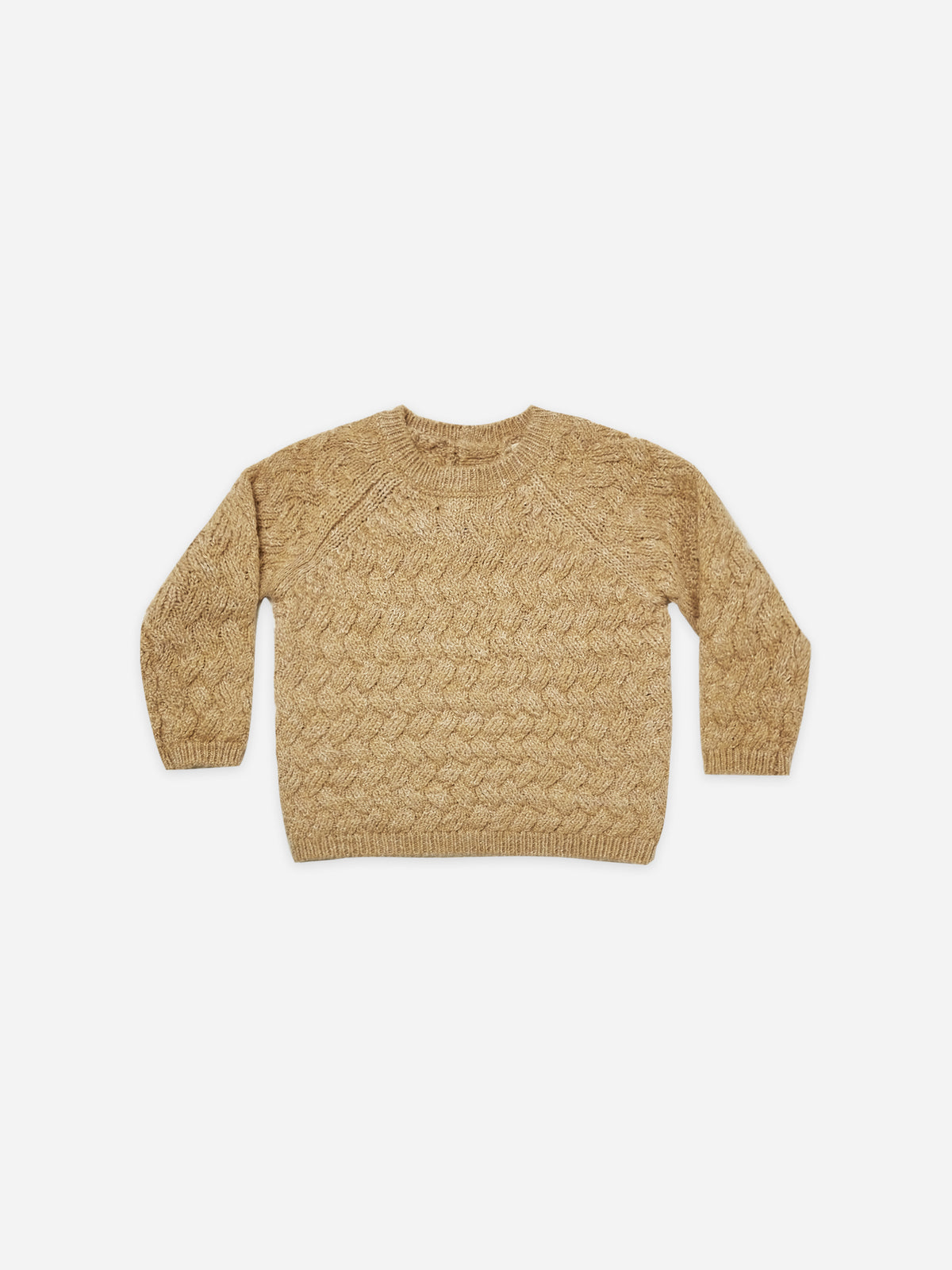 Quincy Mae Cozy Heathered Knit Sweater In Honey