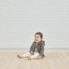 Fleece Hoodie In Charcoal from Quincy Mae
