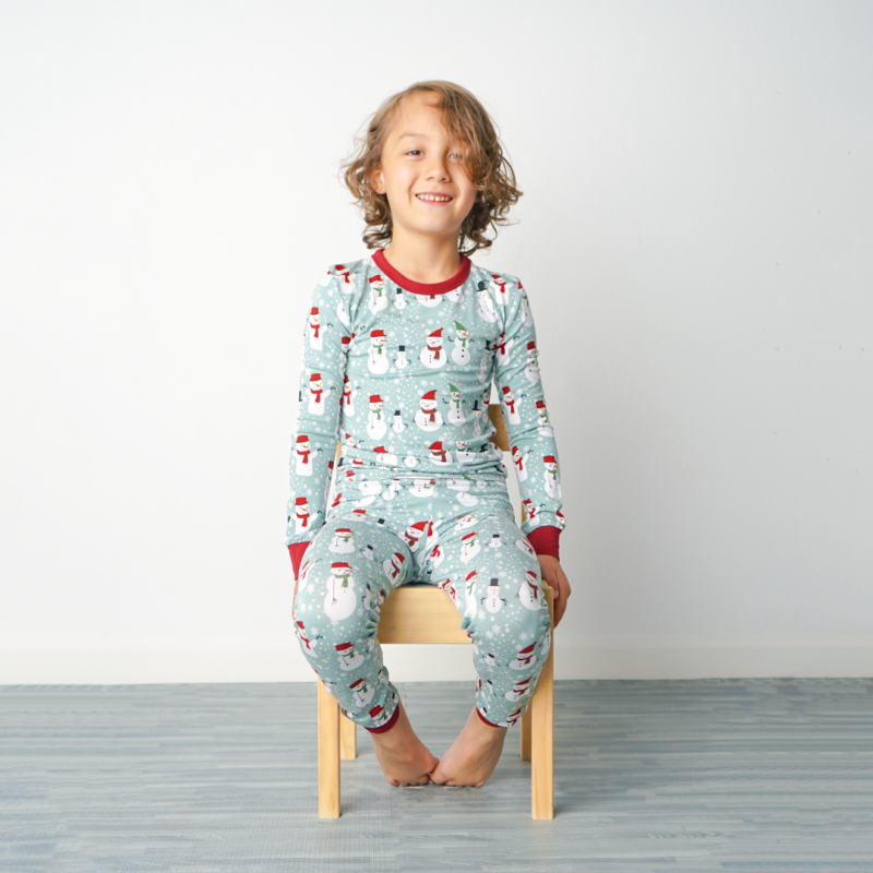 Emerson and Friends Snow People Holiday Bamboo Viscose Pajama Set