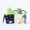 Slumberkins Alien Sloth and Glow in the Dark Bat Boo Basket