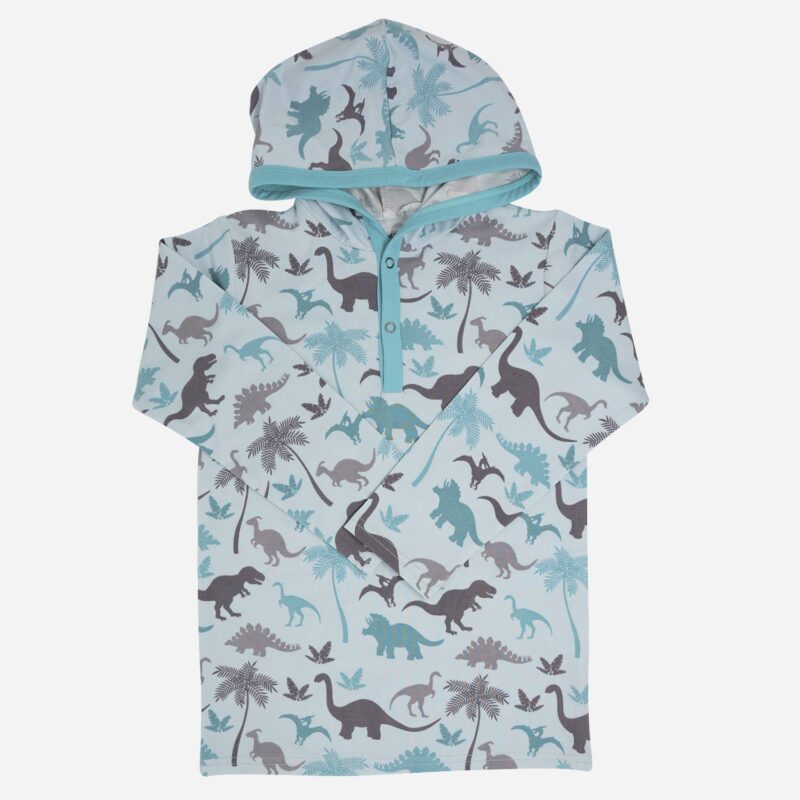 Sweet Bamboo Blue Dino Bamboo Hoodie