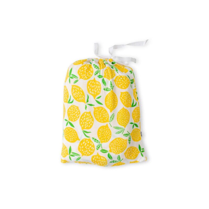 Lemons Bamboo Viscose Fitted Mini Crib Sheet from Little Sleepies