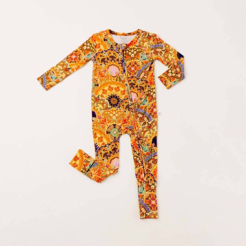 Muse Threads Sunshine Mandala Zip Convertible Footie