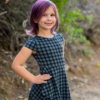 Black Tartan Bamboo Emmas Tulip Dress from Sweet Bamboo