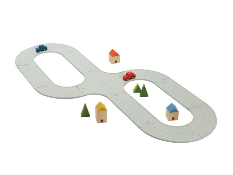 PlanToys Rubber Road & Rail Medium Set