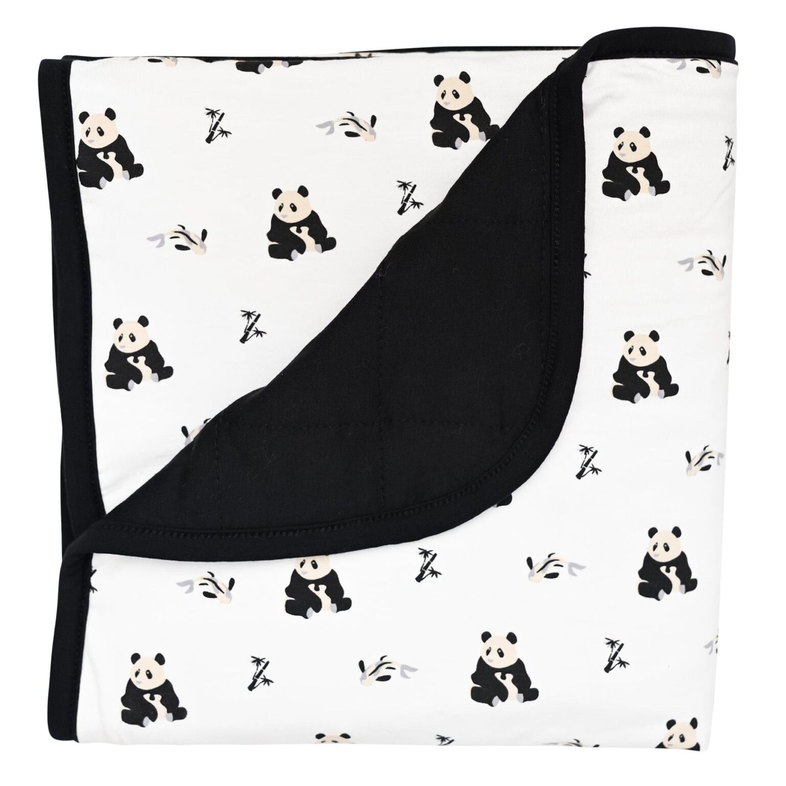 Kyte BABY Baby Blanket in Black and White Zen Blossom