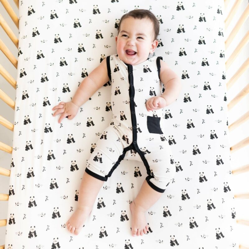 Crib Sheet in Black and White Zen from Kyte BABY