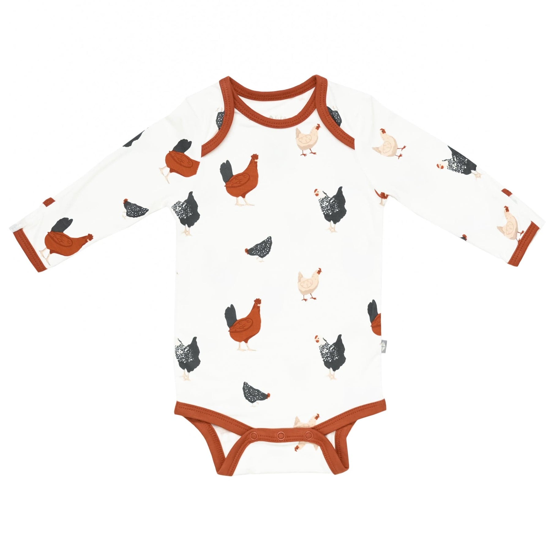 Kyte BABY Long Sleeve Bodysuit in Chick Blossom