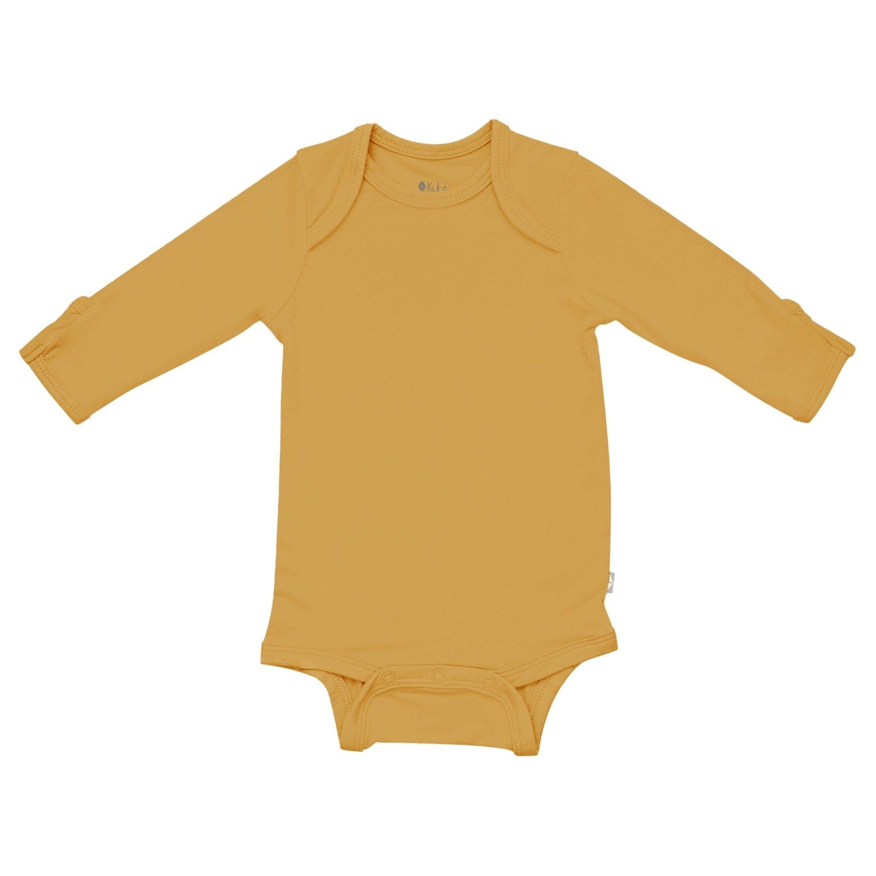Kyte BABY Long Sleeve Bodysuit in Marigold