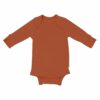 Kyte BABY Long Sleeve Bodysuit in Rust