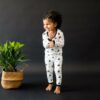 Toddler Pajama Set in Black and White Zen from Kyte BABY