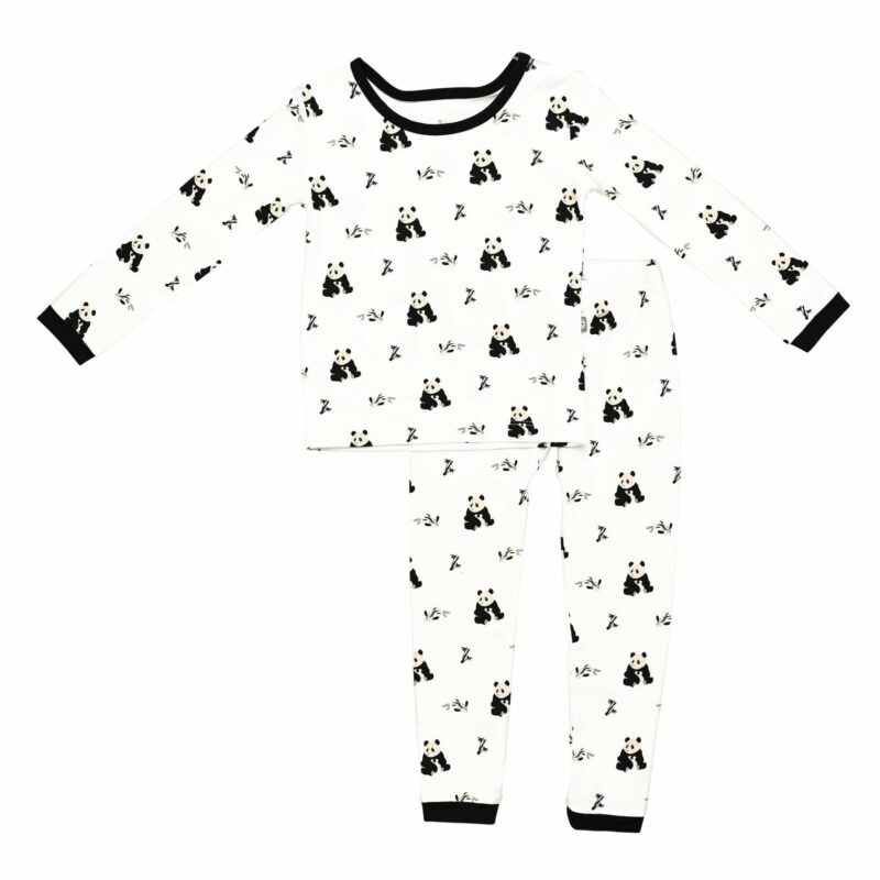 Kyte BABY Toddler Pajama Set in Black and White Zen