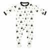 Kyte BABY Zippered Footie in Black and White Zen
