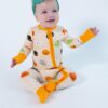 Halloween Pumpkins Bamboo Viscose Zipper Romper