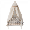 Miniature Bed Canopy in Cream from Maileg