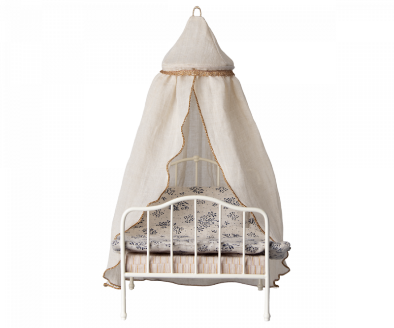 Miniature Bed Canopy in Cream from Maileg