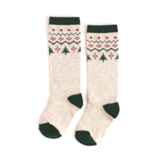 Little Stocking Co Tree Fair Isle Knee High Socks