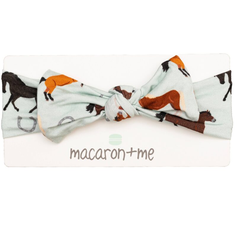 macaron+me Western Horses Bow Headband