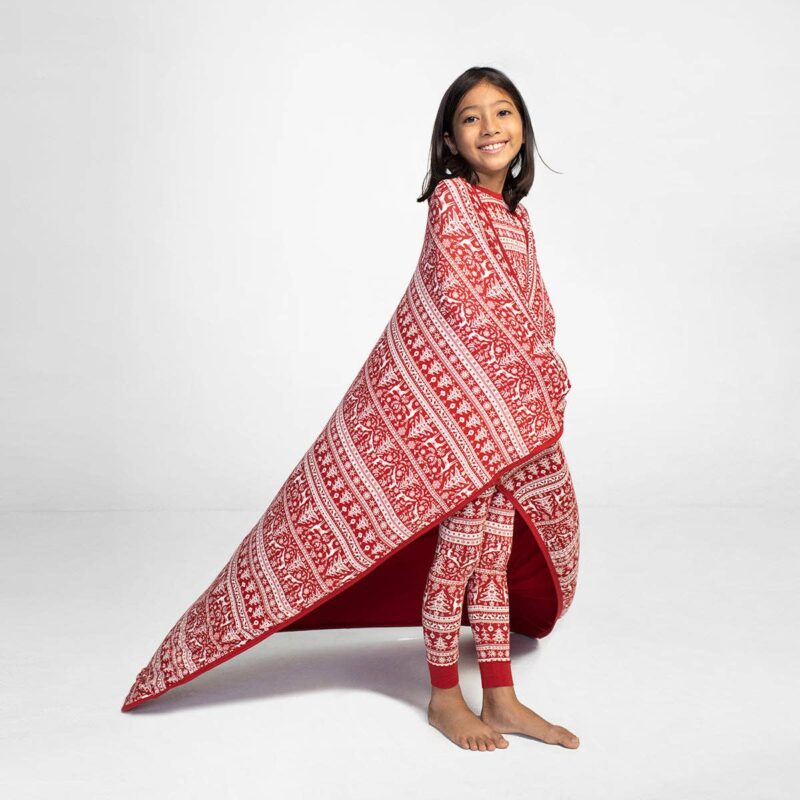 Little Sleepies Reindeer Cheer Triple-Layer Bamboo Viscose Large Cloud Blanket