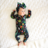 Dillon Bamboo Viscose Holiday Dino Zippered Footie from Gigi and Max