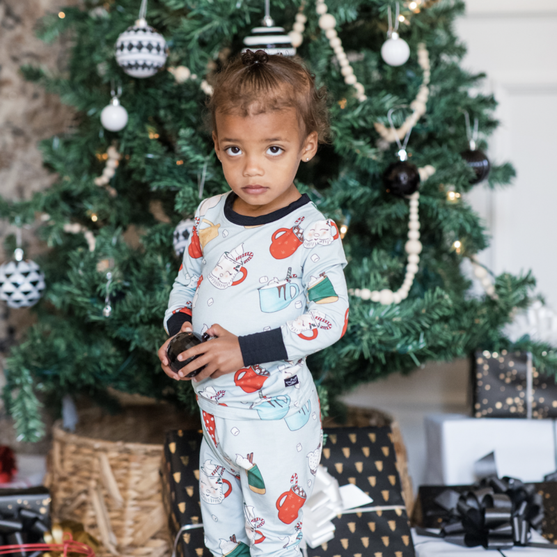 Holiday Hot Chocolate Two-Piece Bamboo Pajamas from Peregrine Kidswear